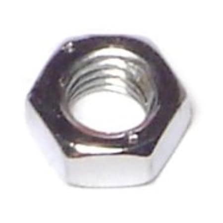 Midwest Fastener Hex Nut, M5-0.8, Steel, Class 8, Chrome Plated, 10 PK 74562